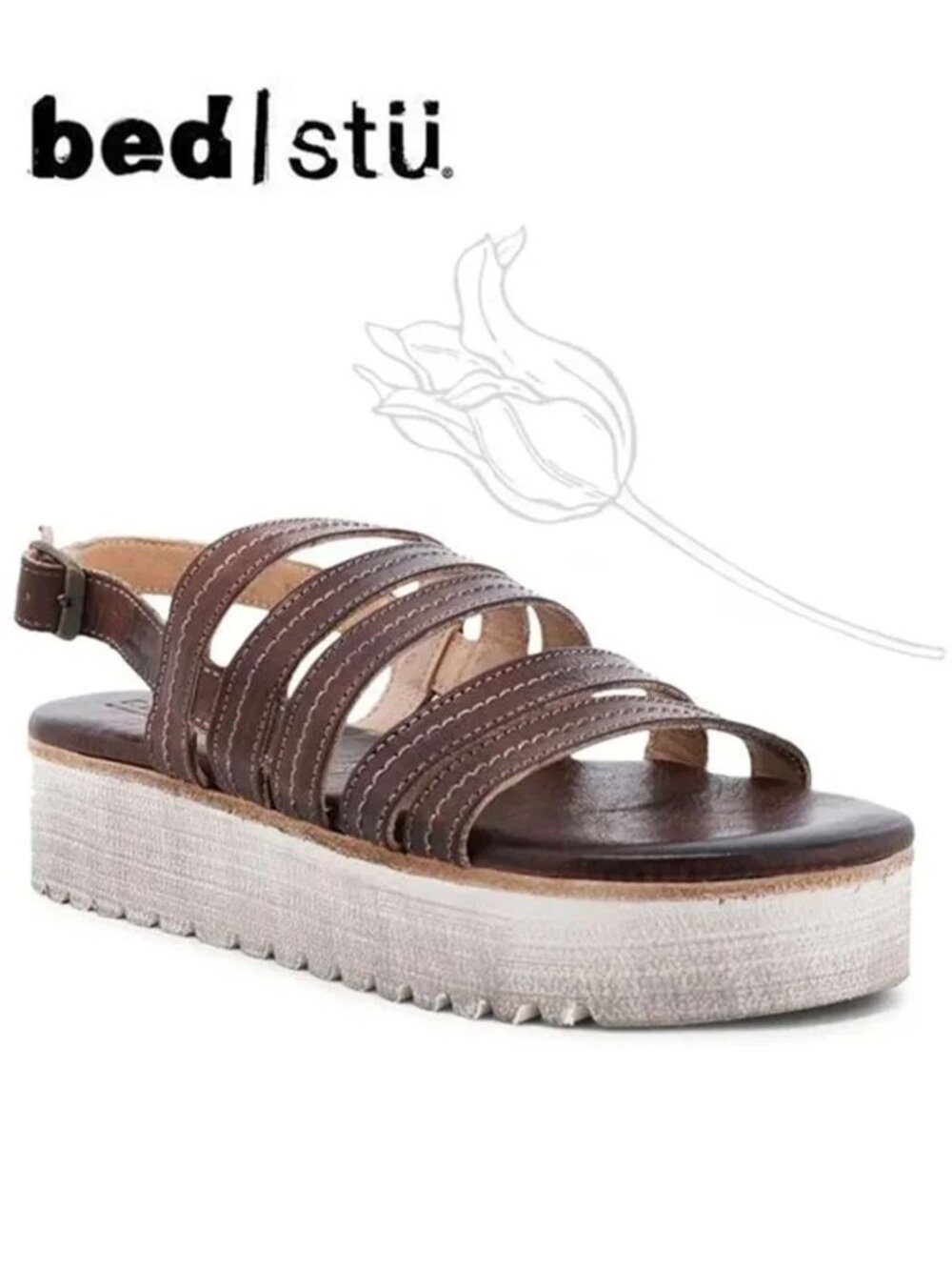 BED STU Ensley Strappy Singback Platform Sandal 9M